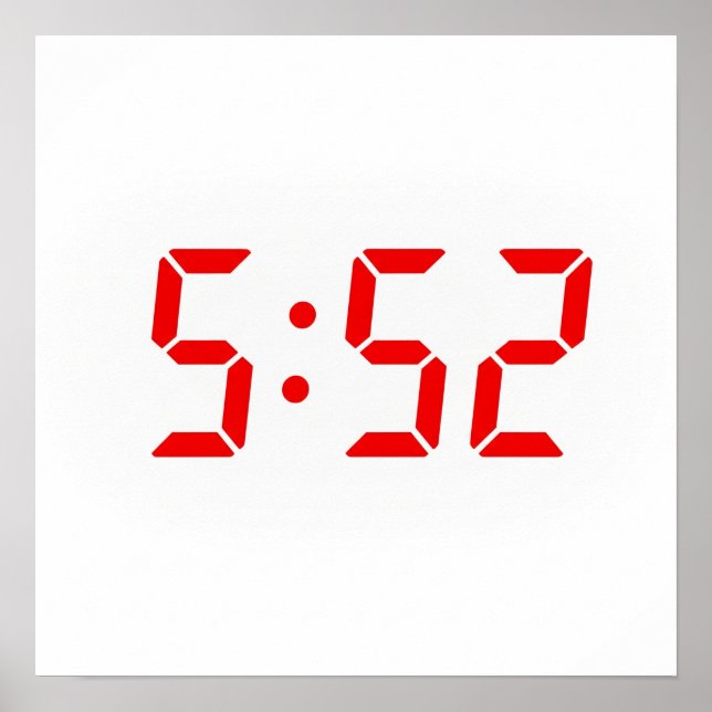 Affiche Heure 5:52 (Devant)