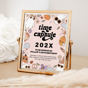 Affiche Heure Capsule Super Halloween Éffrayant Anniversai