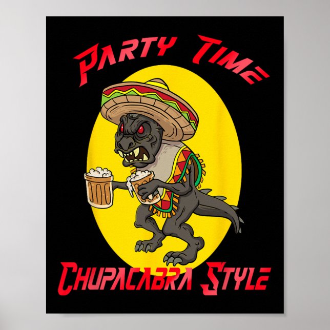 Affiche Heure du parti Chupacabra Cinco De Mayo (Devant)