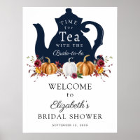 Heure du thé à l'automne Fête des mariées Citrouil