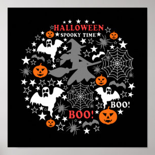 Affiche Heure Éffrayante Halloween