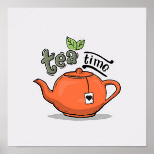 Affiche Heure vintage du thé