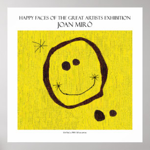affiche heureuse 11" de visage de miro x11 "