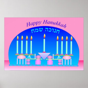 Affiche heureuse de Hanoukka
