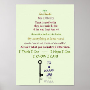 Affiche heureuse de la vie
