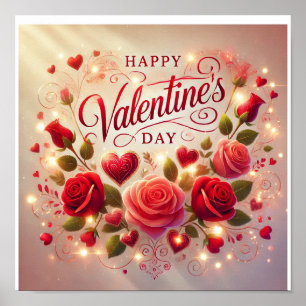 Affiche Heureuse Sainte-Valentin
