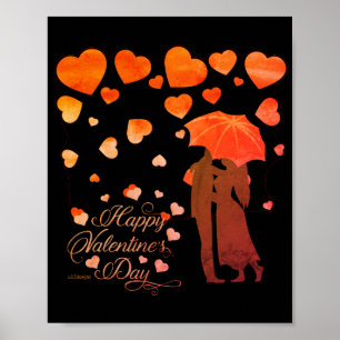 Affiche HEUREUSE SAINTE-VALENTIN journée des valentines ro