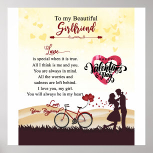 Affiche Heureuse Sainte-Valentin, ma belle amie