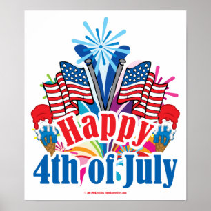Affiche Heureux 4 juillet