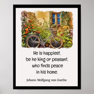Affiche HEUREUX À LA MAISON Johann Wolfgang von Goethe