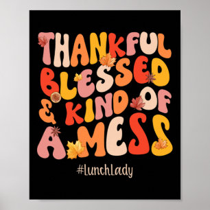 Affiche Heureux Bienheureux Déjeuner Lady Vibes Automne Th