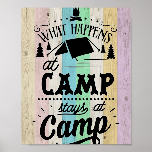 Affiche Heureux Camper Ce Qui Se Passe Au Camp (Devant)
