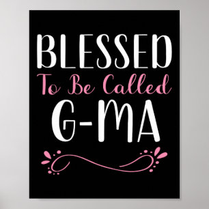 Affiche Heureux D'Être Appelé G-ma Mignonne Cool Gma