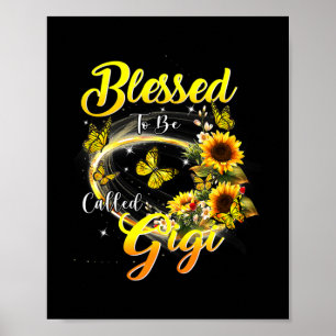 Affiche Heureux d'être appelé Gigi Sunflower Lovers Maman