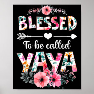 Affiche Heureux d'être appelé yaya t-shirt drôle yaya mère