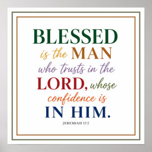 Affiche Heureux est l'homme qui se confie dans le Seigneur