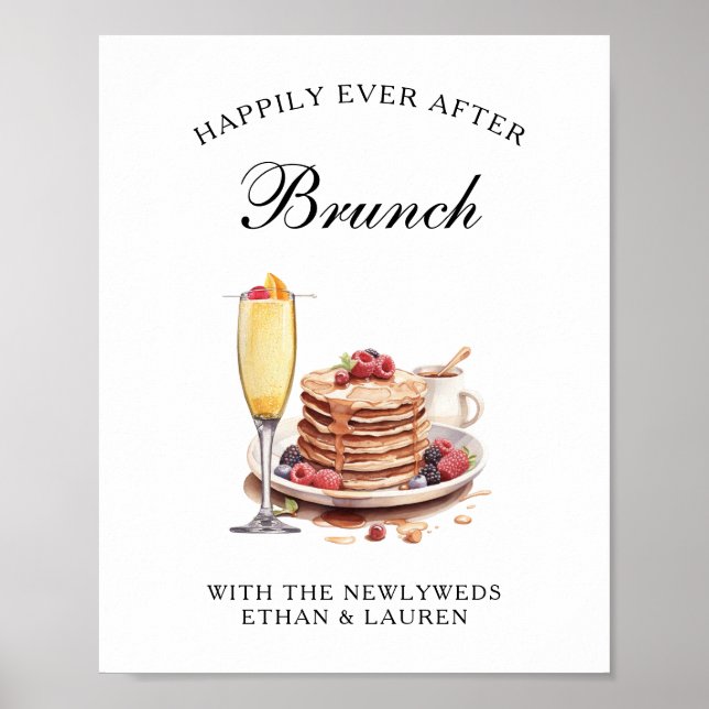 Affiche Heureux Jamais après Brunch Mariage (Devant)
