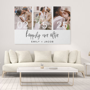 Affiche Heureux jamais après le minimaliste Mariage simple