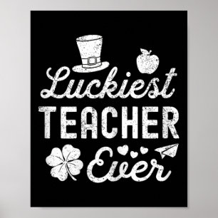 Affiche Heureux Jour de la Saint Patrick Professeur le plu