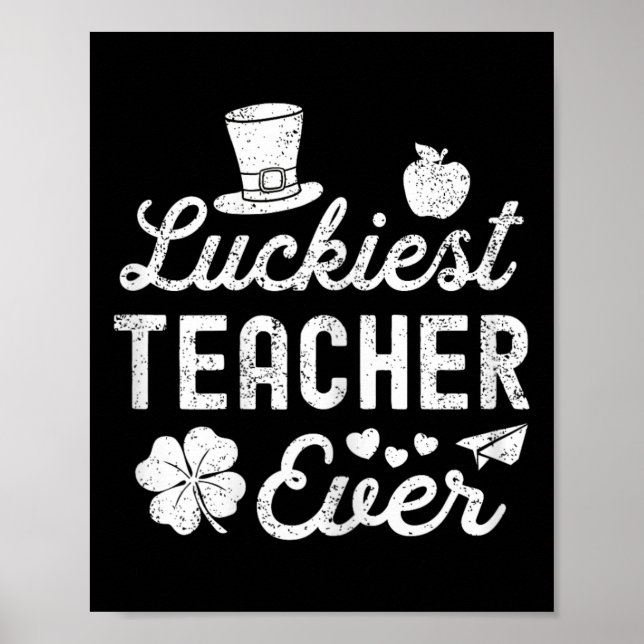 Affiche Heureux Jour de la Saint Patrick Professeur le plu (Devant)