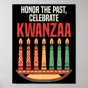 Affiche Heureux Kwanzaa bougies Afrique Fête Afrique Améri
