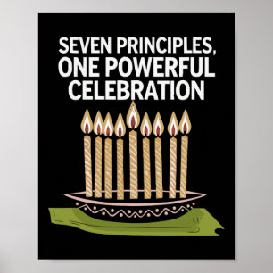 Affiche Heureux Kwanzaa bougies Afrique Fête Afrique Améri