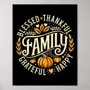 Affiche Heureux Merci Merci Famille Heureuse Pour Merci