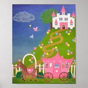 Affiche Heureux pour toujours - Château de Princesse 8x10 
