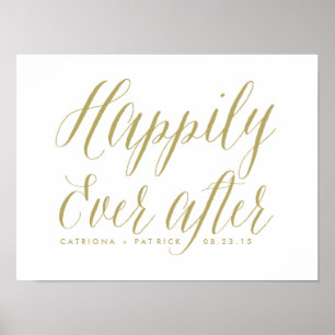 Affiche Heureux toujours après l'affiche Mariage   Or