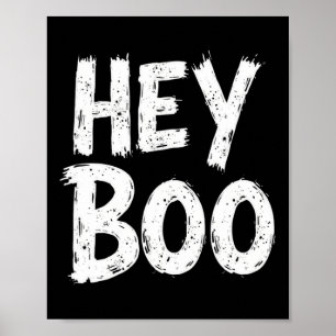 Affiche Hey Boo Funny Halloween Fantôme