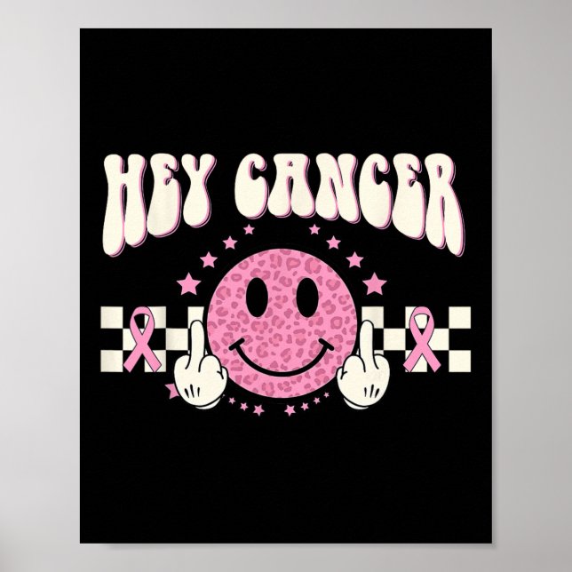 Affiche Hey Cancer F U Sensibilisation au cancer du sein (Devant)