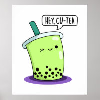 Hey Cu Tea Drôle Boba Tea Pun