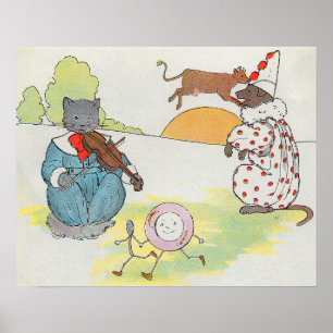Affiche Hey Diddle Diddle The Cat and Fiddle Rhyme