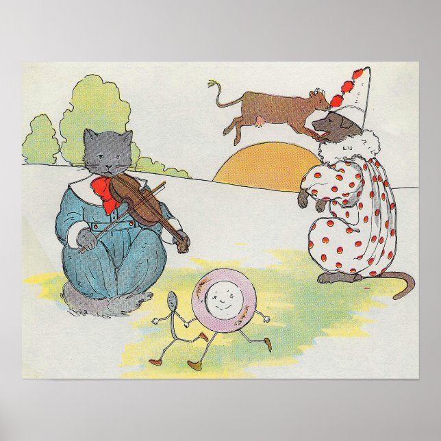 Affiche Hey Diddle Diddle The Cat and Fiddle Rhyme (Devant)
