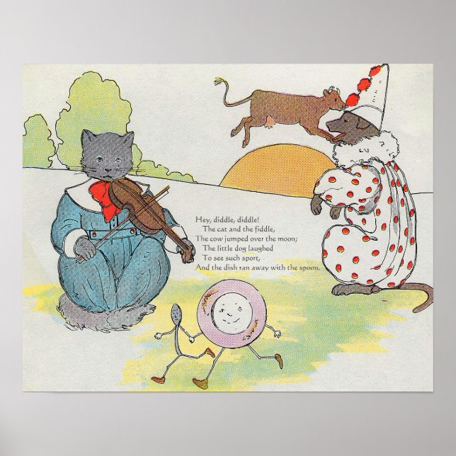 Affiche Hey Diddle Diddle The Cat and Fiddle Rhyme (Devant)