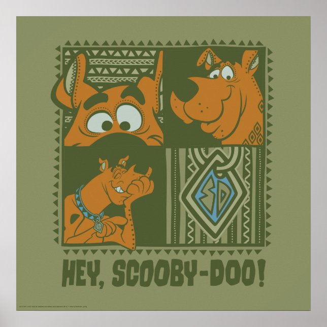 Affiche Hey Scooby-Doo Carré tribal Graphic (Devant)