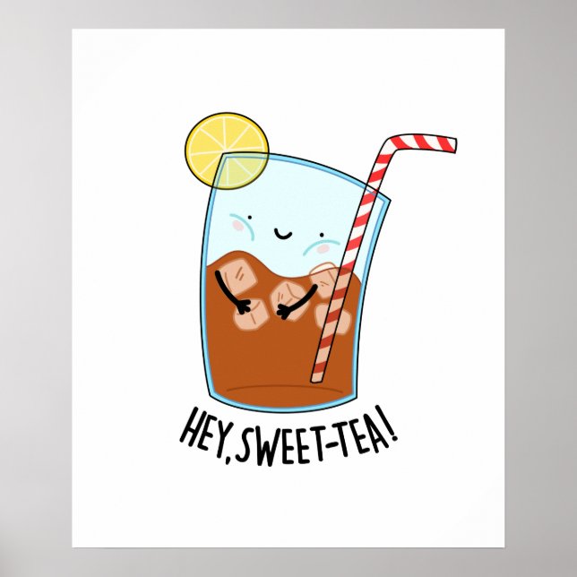 Affiche Hey Swee Tea Funny Swee Thé Pun (Devant)