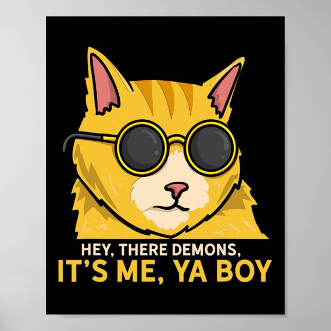 Affiche Hey There Démons Son Moi Ya Boy - Éffrayant Ghost  (Devant)