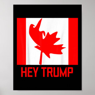 Affiche Hey Trump Canada Canadiens Pour Trump Drôle Design