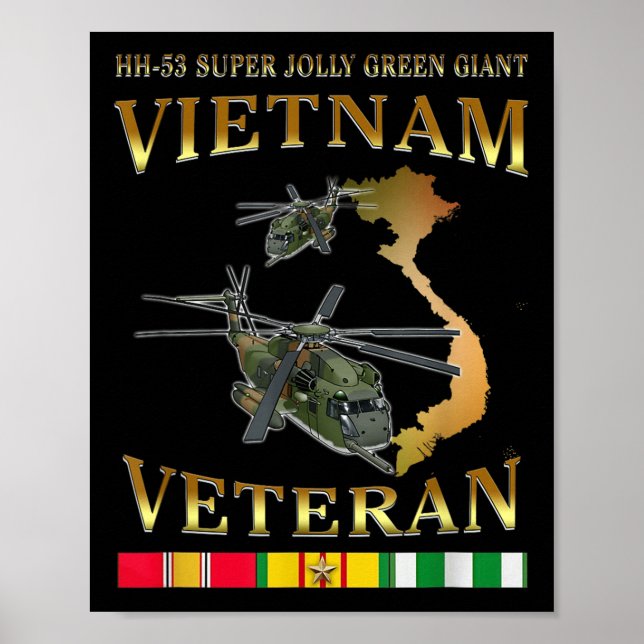 Affiche Hh-53 Super Jolly Green Giant Helicopter Vietnam V (Devant)