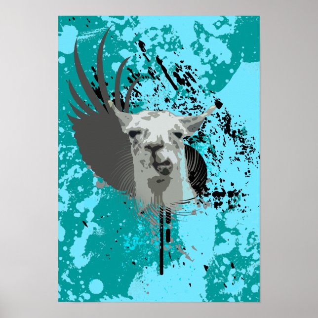 Affiche hi-fi llama. (Devant)