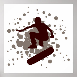 Affiche hi-fi skateboard : bulles :