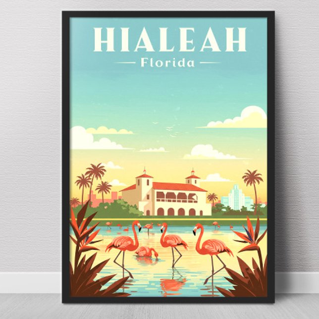 Affiche Hialeah Floride vintage (Créateur téléchargé)