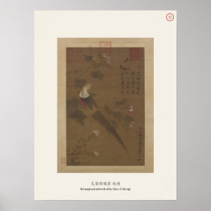 Affiche Hibiscus et faisan doré - Zhao Ji, Song