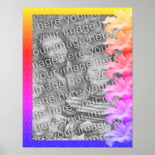 Affiche Hibiscus Fleurs Arc-en-ciel Créez votre propre pho