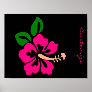 Affiche Hibiscus rose tropical Thunder_Cove