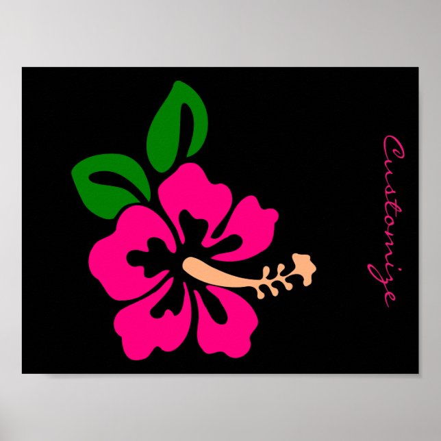 Affiche Hibiscus rose tropical Thunder_Cove (Devant)