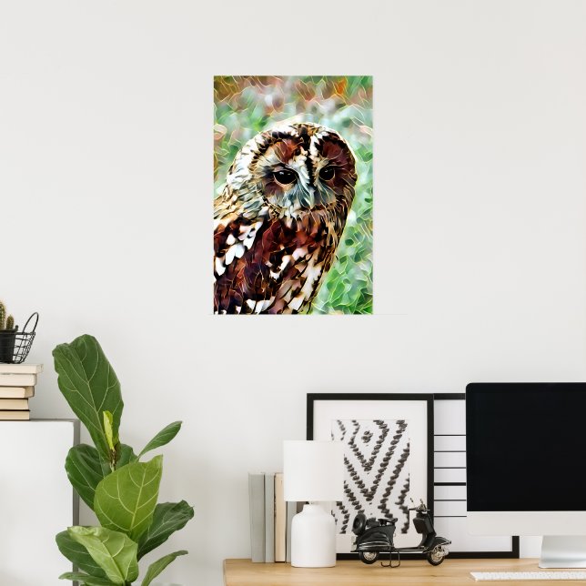 AFFICHE HIBOU (Bureau à domicile)