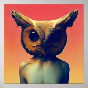 Affiche Hibou Humanoïde