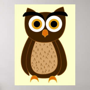 Affiche Hibou Mignon